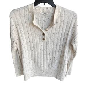 Madewell Cream Button-Up Sweater